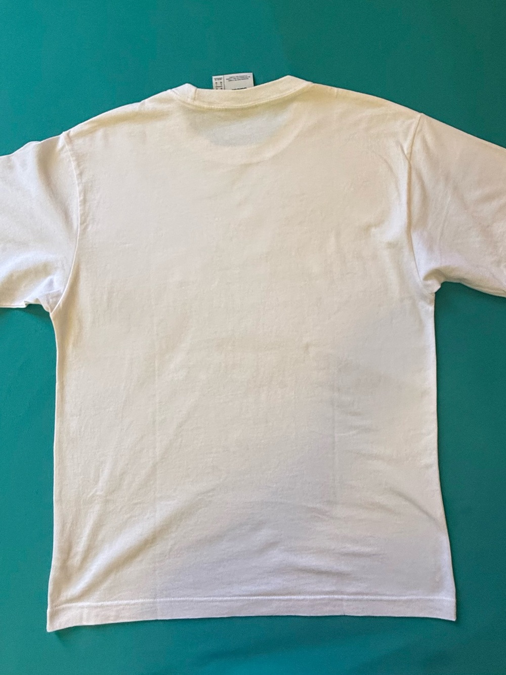 adidas White T-Shirt with Metallic Gold Trefoil - Picture 2 of 3